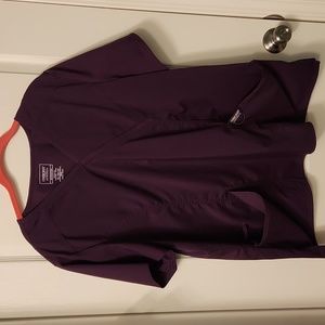 Plus size 2X Scrub Top Cherokee Workwear Eggplant